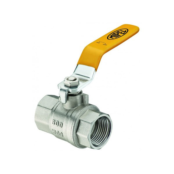 Válvula de Esfera Monobloco em Latão Niquelado NPT 600 WOG